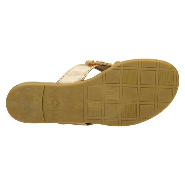 Savannah Ladies Savannah Jewelled Flower Trim Toepost Sandals