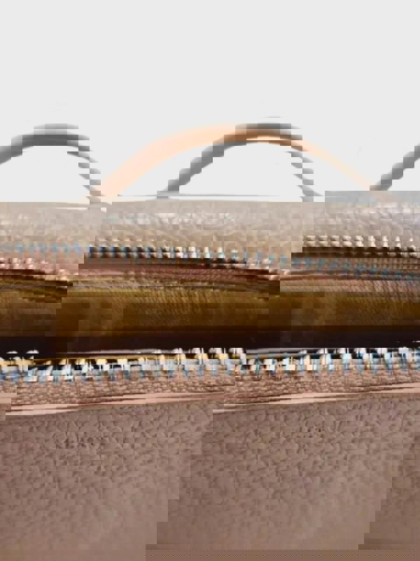 All Saints Small Leather Crossbody Bag Beige