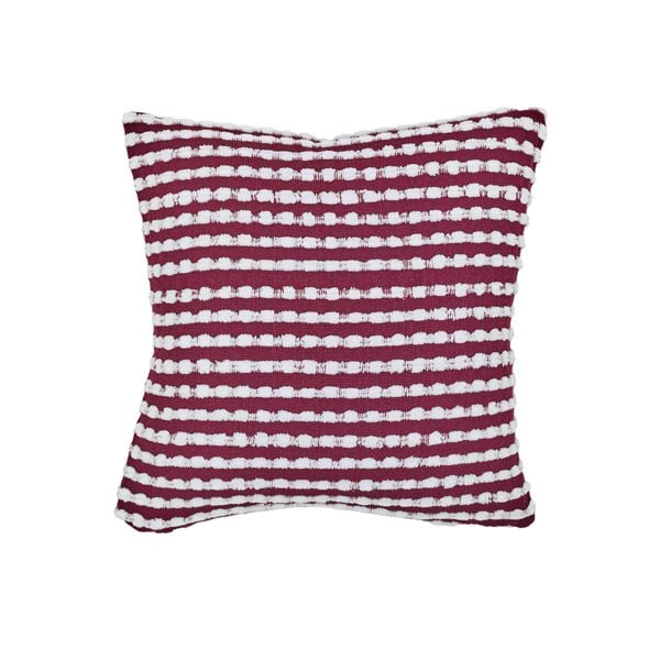 Catherine Lansfield Stab Stitch Cushion Plum