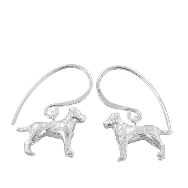 Classic Labrador Silver Drop Earrings - Reeves & Reeves