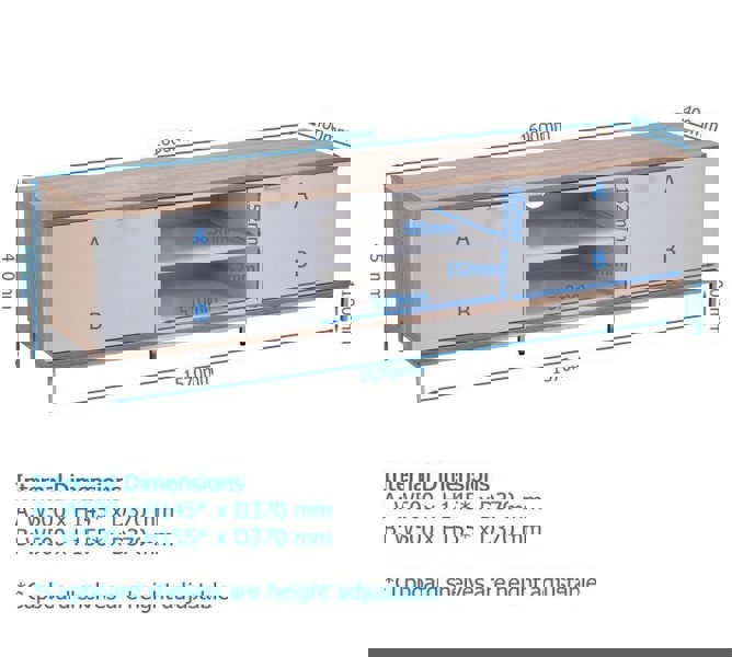 Dorel Home Chaplin Cabinet with 2 Doors Charcoal