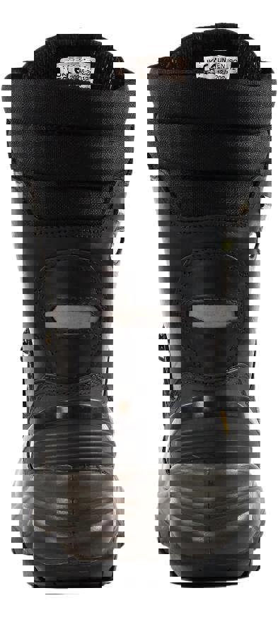 Grisport GriSport Dynamite Mens Tall Hi-Leg S3 Safety Steel Toe/Midsole Work Boots, front view of a black safety work boot showing the steel toe and midsole design.