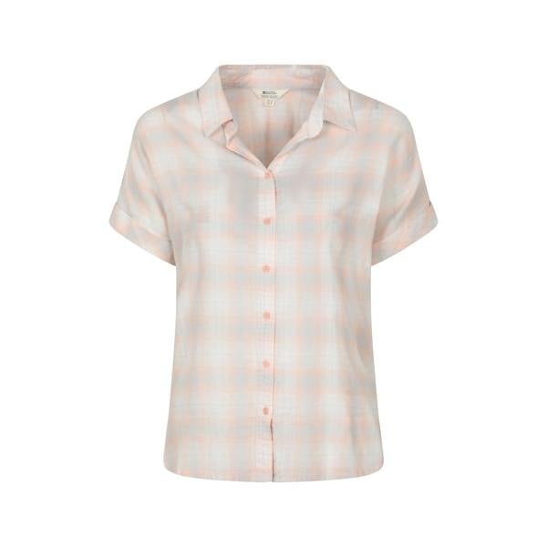 Mountain Warehouse Womens/Ladies Palm Checked Relaxed Fit Shirt - Pale Pink - 