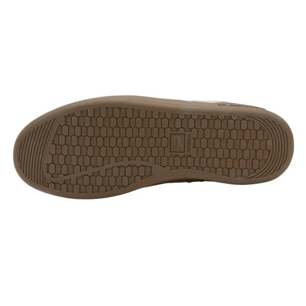 Patrick Mens Lyon Suede Cupsole Trainers - Off White/Gum - 