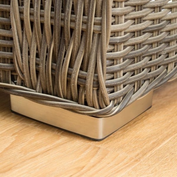 Rowlinson Natural Weave Rattan Corner Dining Set | Adjustable Height Table | 5 Piece