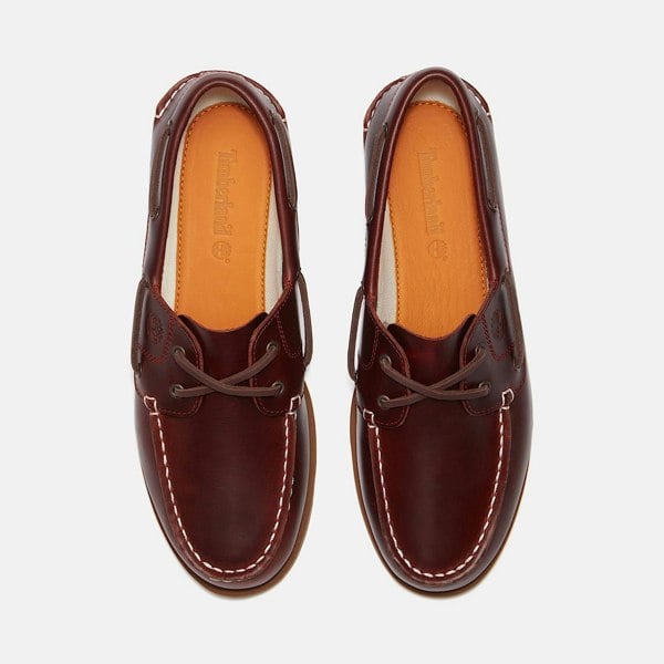 Timberland Classic 2 Eye Leather Women's Boat Shoes - Burgundy