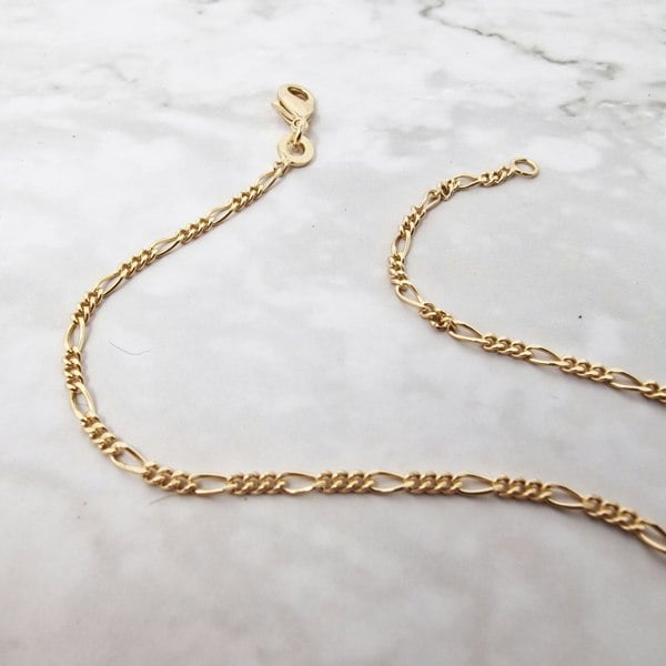 Harfi 18ct Gold Plated Figaro Chain Necklace