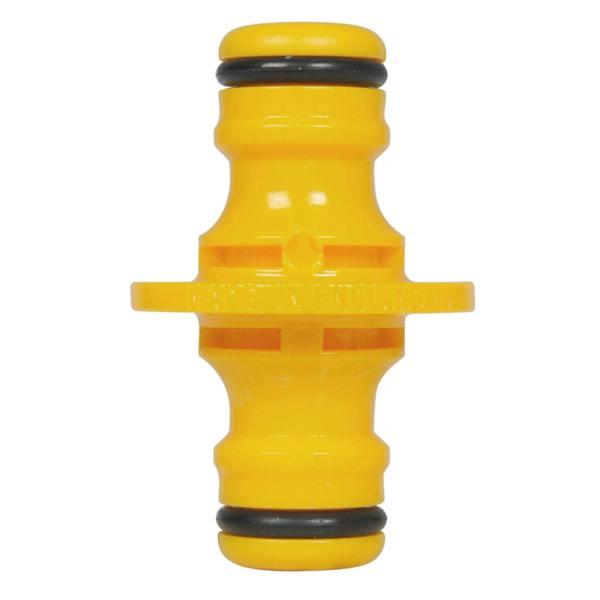Hozelock Double Male Connector - Yellow