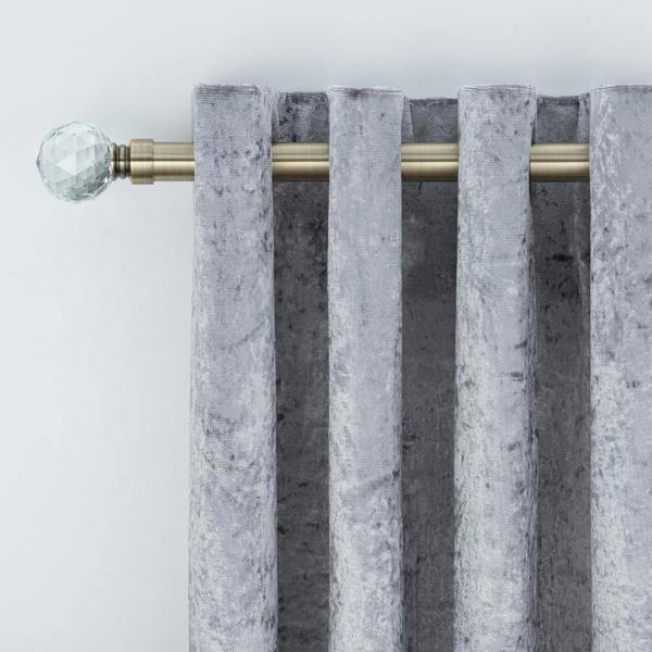 A.Unique Home Gem Crystal Extendable Curtain Pole (25/28mm) (Antique Brass,70cm - 120cm)