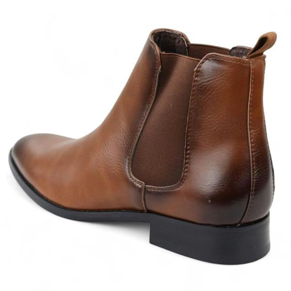 Dolcetto Men's Chelsea Slip-On Office Ankle Boots