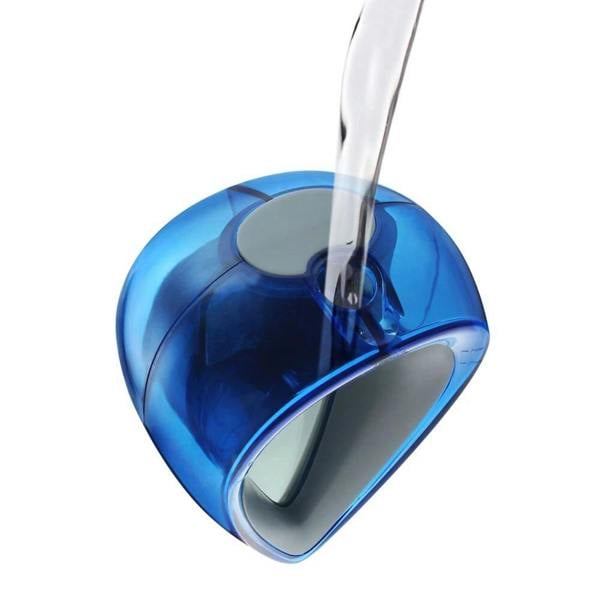 Smart Living Large Water Power Drop Shape Thermometer Clock - Blue