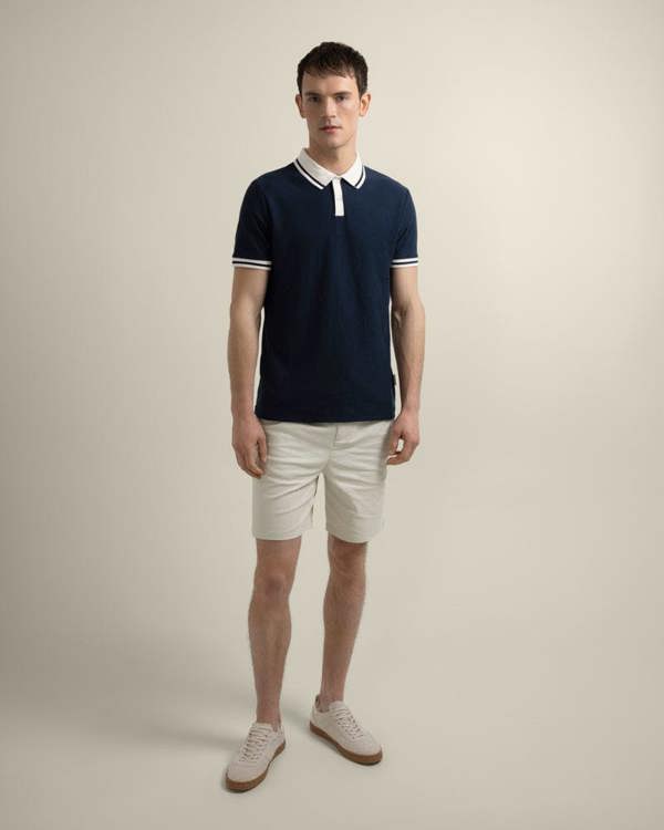 Larsson & Co Anders - Geometric Jacquard Polo Shirt