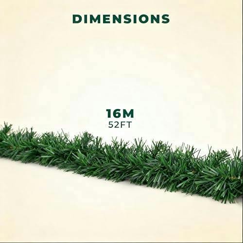 16m Alaskan Green Christmas Garland Family - Single, 2 Pack and 3 Pack Festive Decorative Foliage image 4