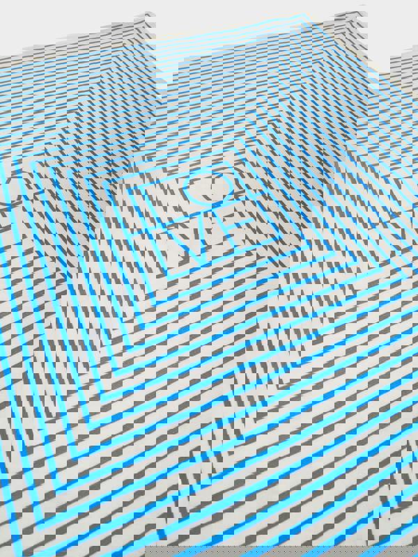 GWD Square Silk Scarves, Blue and Olive