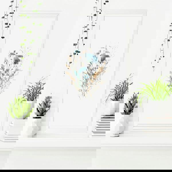 Bathroom Wall Art Blue | Set of 3 Botanical Wall art Prints