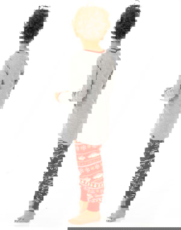 Friends Boys Red Logo Long Sleeve Long Leg Pyjama Set [dis]