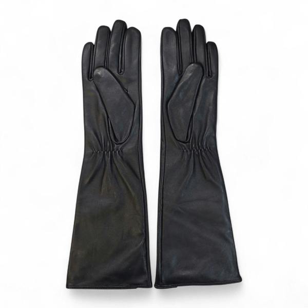 Infinity Leather Womens Long Italian Leather Winter Soft Wool Lining Gloves