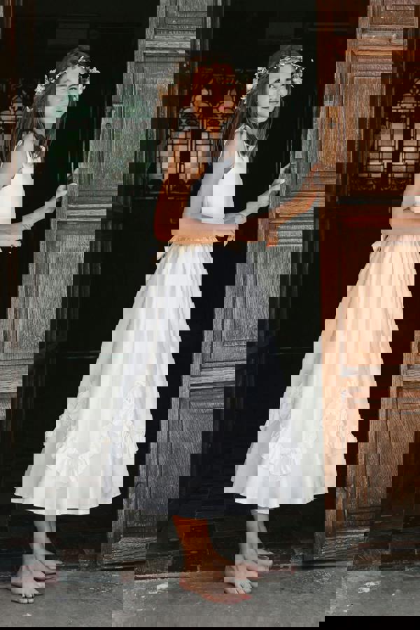 Visara Thea Ivory Flower Girl Dress