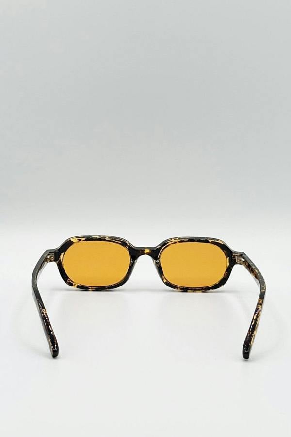 SVNX Retro Rounded Square Sunglasses In Tortoiseshell Orange