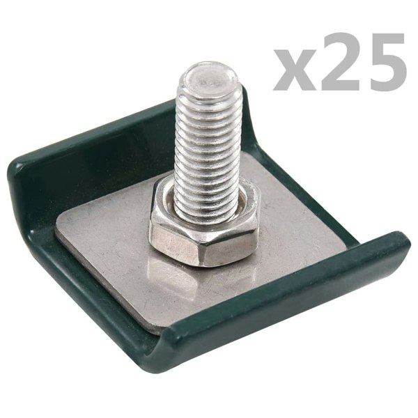 Berkfield Grid Mat Connector 25 Sets Green