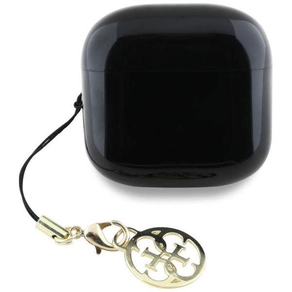 Guess Glossy Effect Printed Classic Logo & Charm TWS Earphones Black - GUTWSXMCCLK