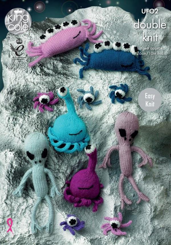 King Cole Dollymix Crochet Pattern UFO2, Toys - Advanced