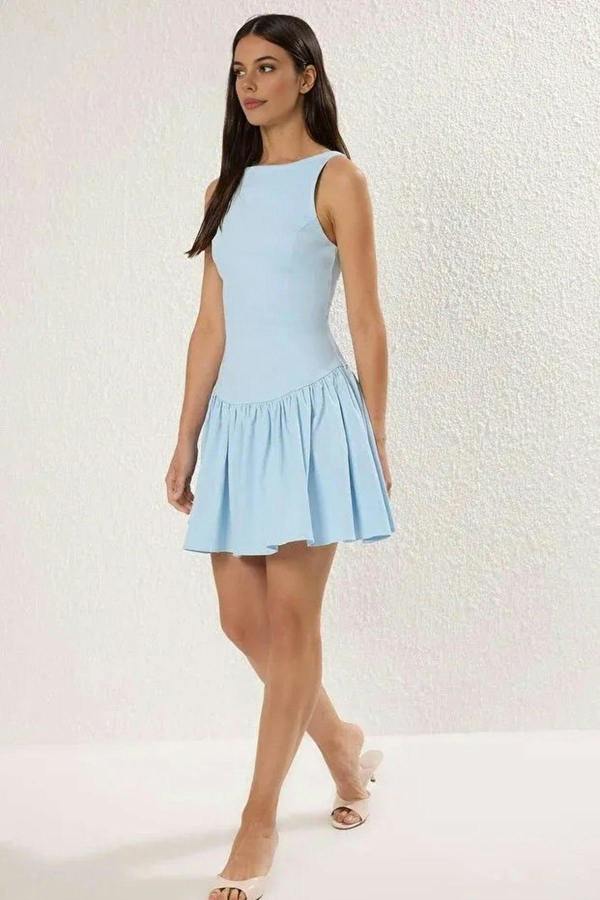 WOVCOR Sleeveless Fitted Mini Dress