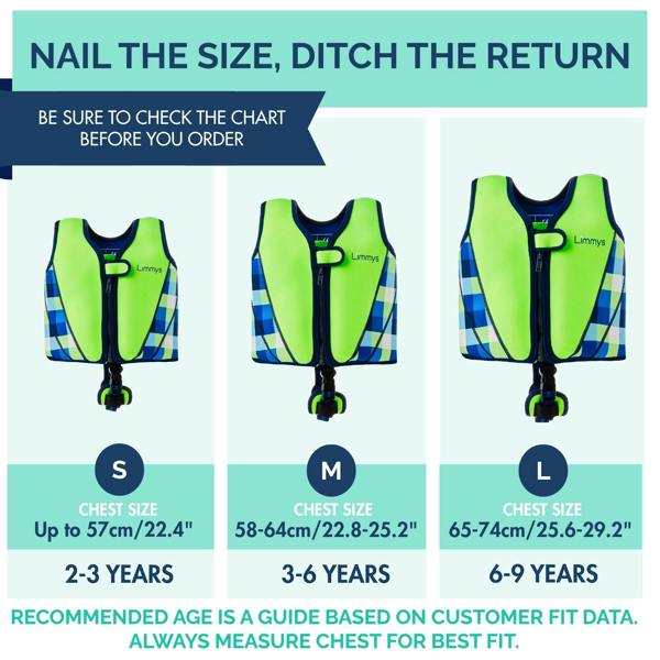 Limmys Premium Neoprene Swim Vest - Neon Green