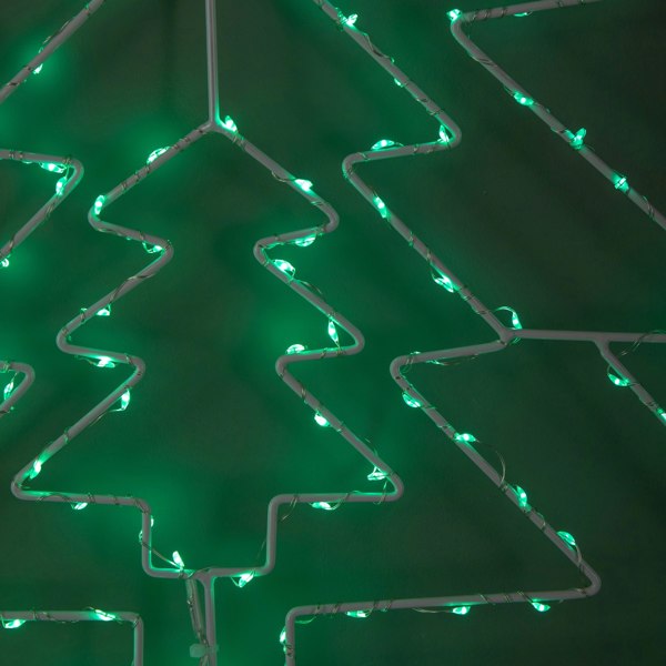 Samuel Alexander 50cm Light up 3 Layered Christmas Tree with 150 Multi-Action Green LEDs