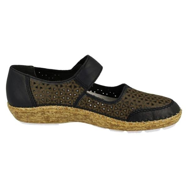 Rieker Ladies Rieker Summer Shoes With Punched Out Detailing 44864