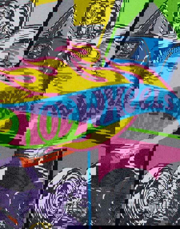 Hot Wheels Boys Black Neons Short Sleeved T-Shirt