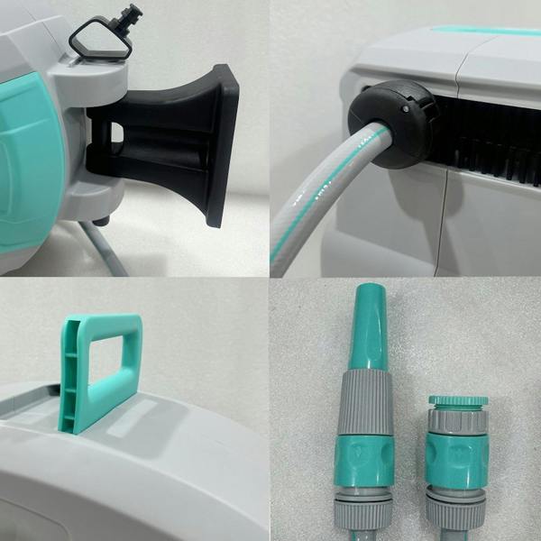 Gr8 Garden Retractable Garden Hose Reel 20m + 2m, Wall Mounted Auto Rewind with 180° Swivel Bracket