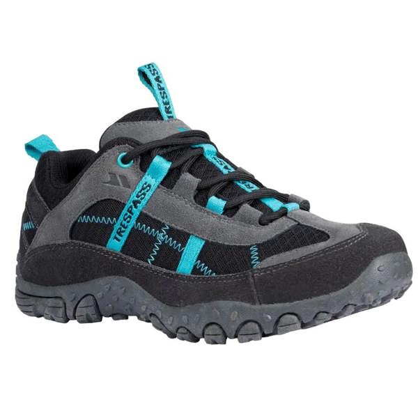 Trespass Womens/Ladies Fell Lightweight Walking Shoes - Charcoal/Teal - 