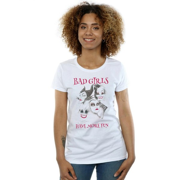 Disney Womens/Ladies Bad Girls Have More Fun Cotton T-Shirt - White