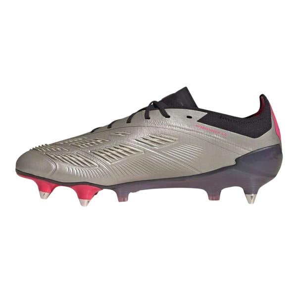 Adidas Unisex Adult Predator Soft Ground Football Boots - Silver/Black - 