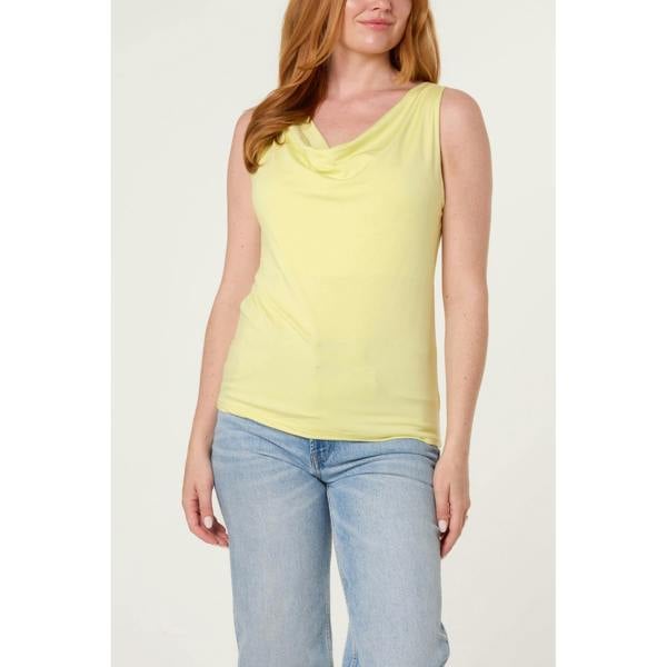 Blue Vanilla Sleeveless Cowl Neck Viscose Jersey Top