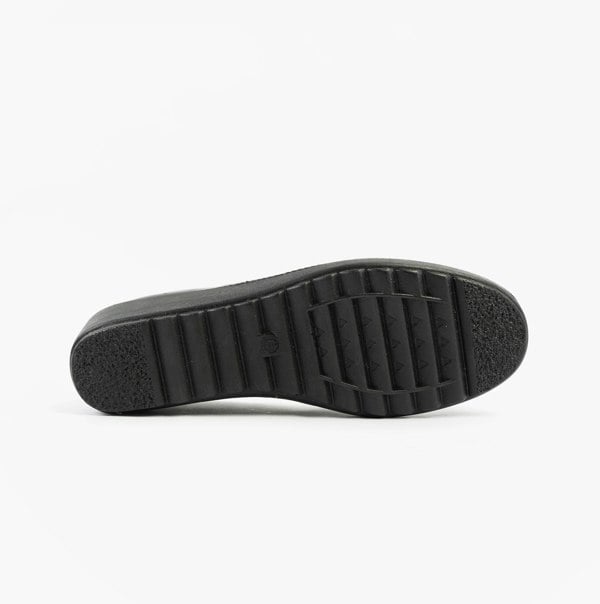 Boulevard L878AP Womens Patent Slip-On Loafers Black Patent