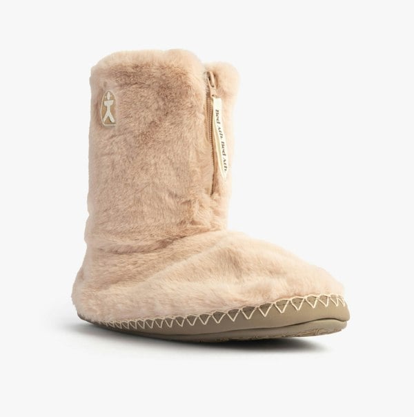 Bedroom Athletics MARILYN Womens Faux Fur Boot Slippers Gingerbread