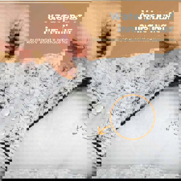 Skylos Pet Dog Cat Calming Bed Comfy Puppy Fluffy Cushion Plush Washable Large