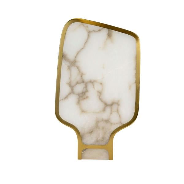 Angel Cerdá Table lamp in natural Alabaster stone and polished gold steel 8118