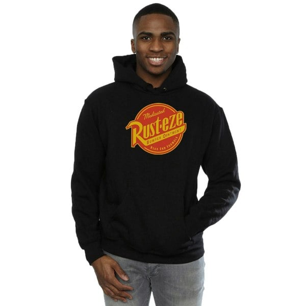 Disney Mens Cars Rust-Eze Logo Hoodie - Black