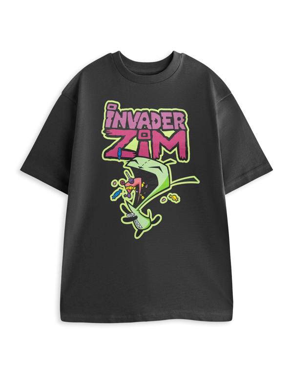 Invader Zim Mens Grey Sweet Treat Short Sleeved T-Shirt