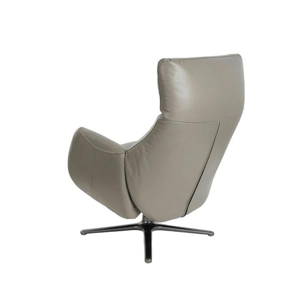 Angel Cerdá Dark Grey Leather Swivel Recliner 5092