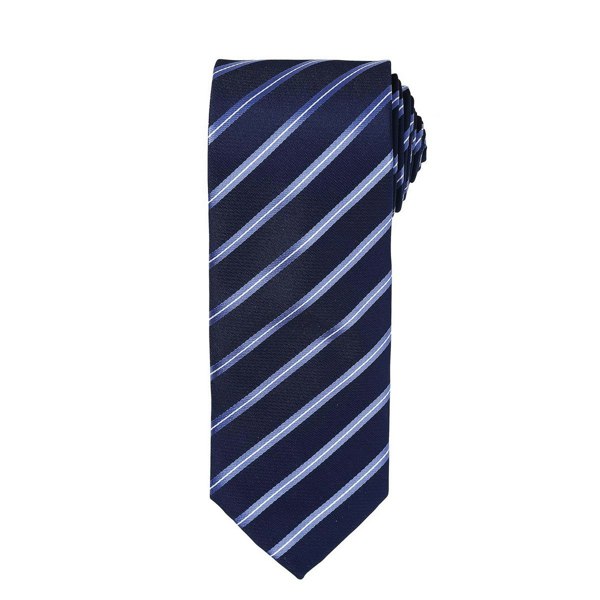 Premier Mens Stripe Tie - Navy/Royal Blue