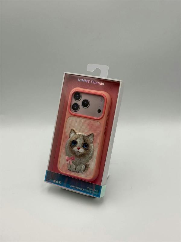 Nimmy Friends Nimmy Big Eye Cute Pet Ragdoll Cat Case with MagSafe for iPhone Pro 6.3"  Pink - N-XDY-IP17-PRO-07-D