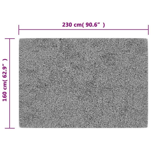 Berkfield Rug Washable 160x230 cm Anthracite Anti Slip