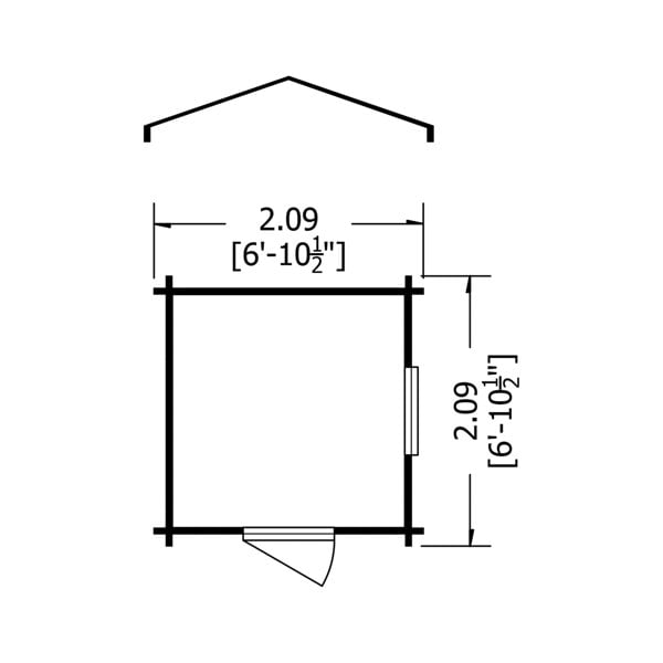 Shire Camelot 7x7 Log Cabin 19mm interlock Cladding - Best Shed