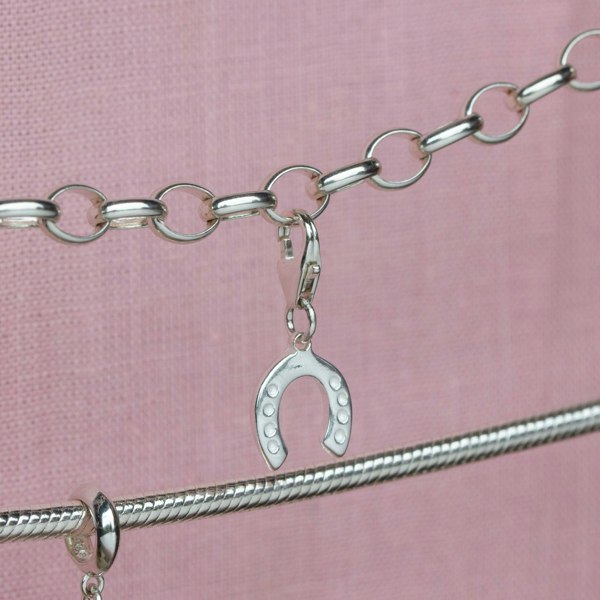 Mylee London Lucky Horseshoe Pendant Charm - Sterling Silver
