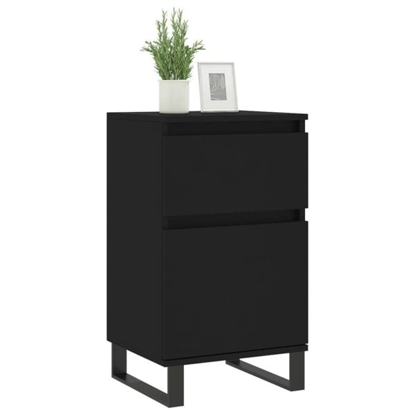 Berkfield Sideboards 2 pcs Black 40x35x70 cm Engineered Wood