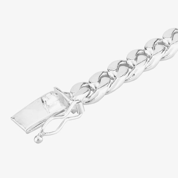 T. H. Baker Engravables- Silver 7.5 Inch Curb ID Bracelet BR-3207-7.5